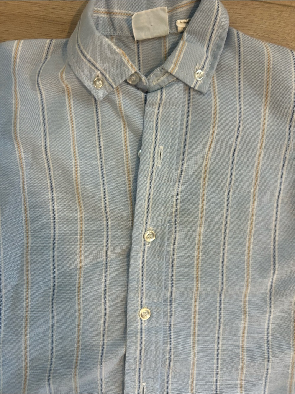 Vintage Royal Heir Boys Light Blue Striped Button-Down Shirt - Picture 2 of 4
